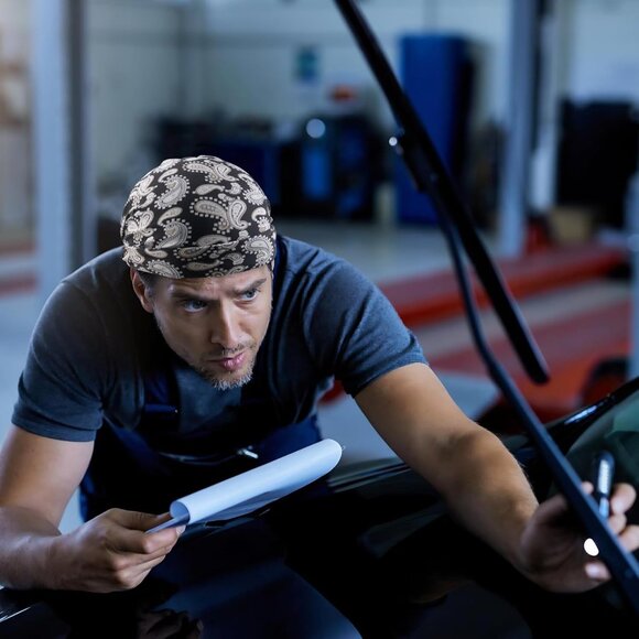 ⚡Men Black Sperry Necktie 27.5 Inches Cowboy Scarves Pocket Square Silk Bandanas - Picture 5 of 8